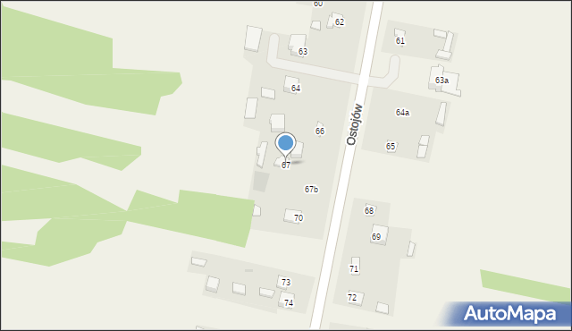 Ostojów, Ostojów, 67, mapa Ostojów