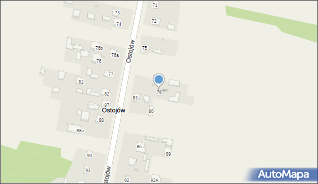 Ostojów, Ostojów, 79, mapa Ostojów