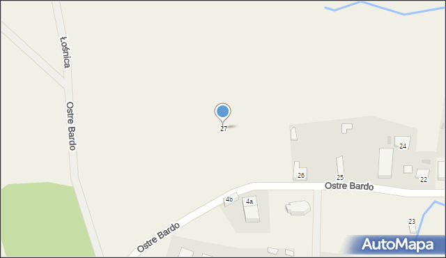 Ostre Bardo, Ostre Bardo, 27, mapa Ostre Bardo