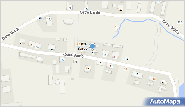 Ostre Bardo, Ostre Bardo, 8, mapa Ostre Bardo