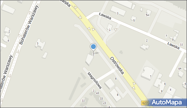 Ostrołęka, Ostrowska, 2, mapa Ostrołęka