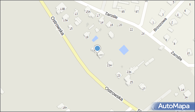 Ostrołęka, Ostrowska, 21b, mapa Ostrołęka