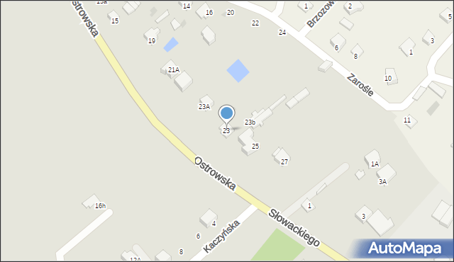 Ostrołęka, Ostrowska, 23, mapa Ostrołęka