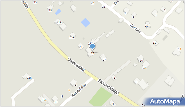 Ostrołęka, Ostrowska, 25, mapa Ostrołęka