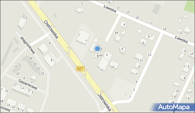 Ostrołęka, Ostrowska, 9, mapa Ostrołęka
