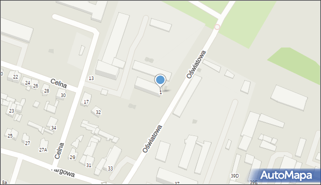 Ostrołęka, Oświatowa, 1, mapa Ostrołęka