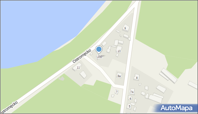 Ostromęcko, Ostromęcko, 10D, mapa Ostromęcko