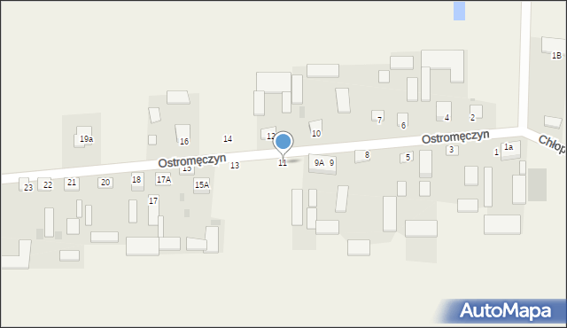 Ostromęczyn, Ostromęczyn, 11, mapa Ostromęczyn