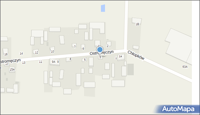 Ostromęczyn, Ostromęczyn, 3, mapa Ostromęczyn