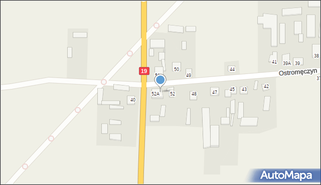 Ostromęczyn, Ostromęczyn, 52B, mapa Ostromęczyn