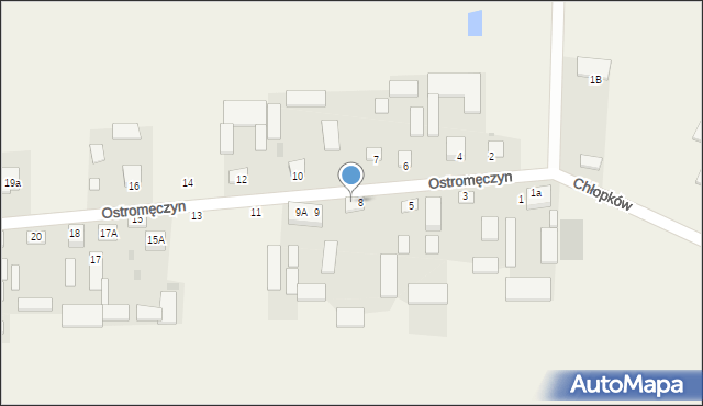 Ostromęczyn, Ostromęczyn, 8A, mapa Ostromęczyn