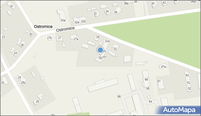 Ostromice, Ostromice, 31c, mapa Ostromice