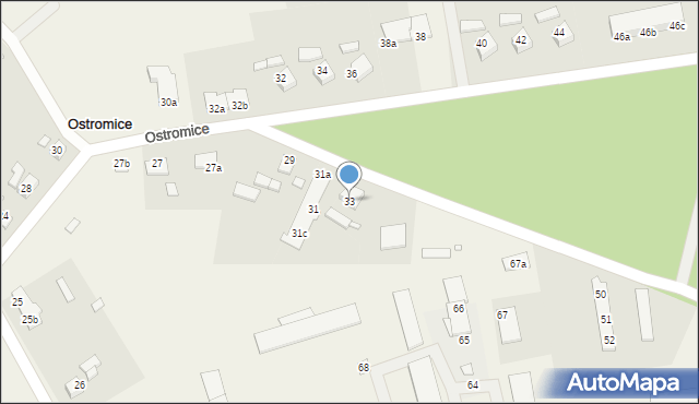 Ostromice, Ostromice, 33, mapa Ostromice