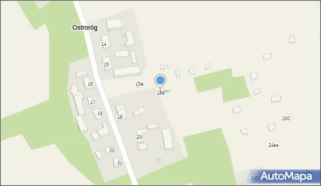 Ostroróg, Ostroróg, 18a, mapa Ostroróg