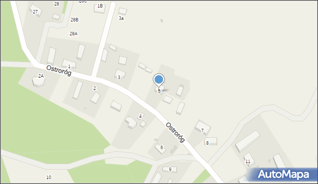 Ostroróg, Ostroróg, 5, mapa Ostroróg