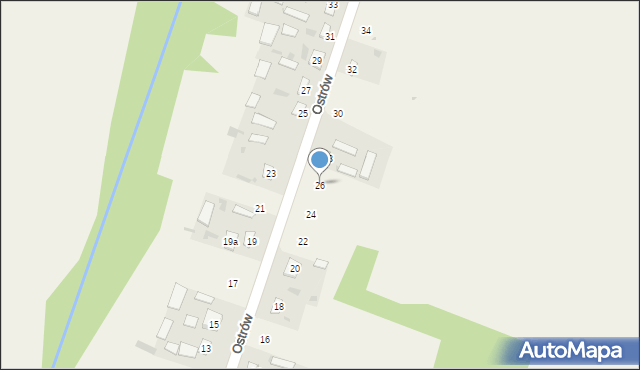 Ostrów, Ostrów, 26, mapa Ostrów