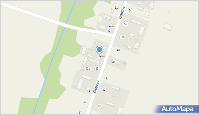 Ostrów, Ostrów, 45, mapa Ostrów