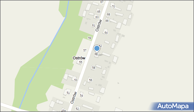 Ostrów, Ostrów, 60A, mapa Ostrów