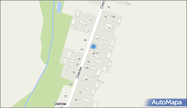 Ostrów, Ostrów, 70, mapa Ostrów