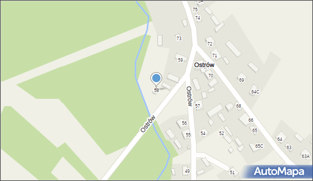 Ostrów, Ostrów, 58, mapa Ostrów