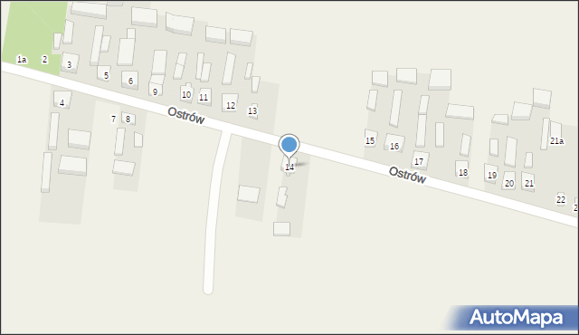 Ostrów, Ostrów, 14, mapa Ostrów