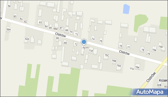 Ostrów, Ostrów, 73, mapa Ostrów