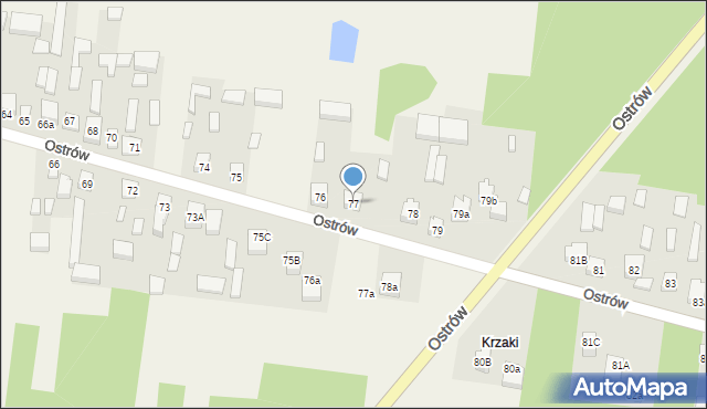 Ostrów, Ostrów, 77, mapa Ostrów