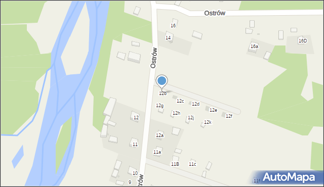 Ostrów, Ostrów, 12b, mapa Ostrów