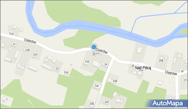 Ostrów, Ostrów, 33, mapa Ostrów