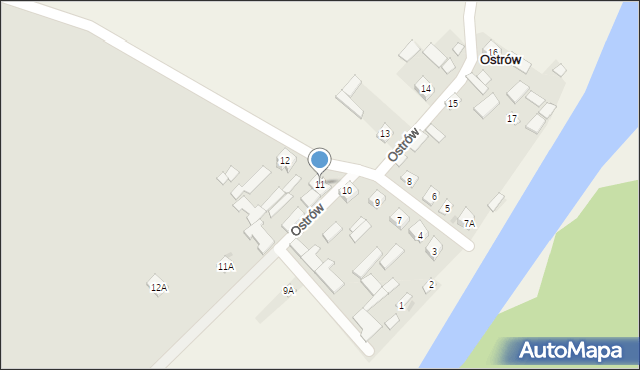 Ostrów, Ostrów, 11, mapa Ostrów