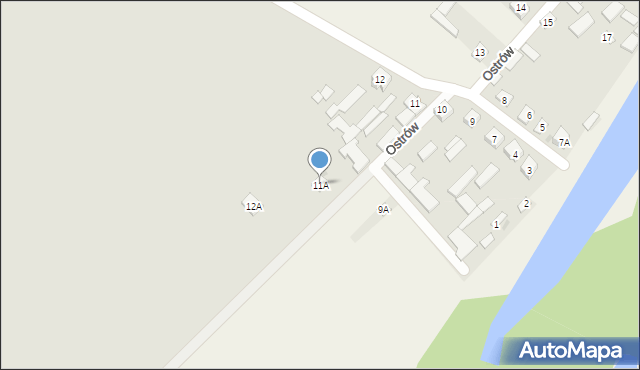 Ostrów, Ostrów, 11A, mapa Ostrów