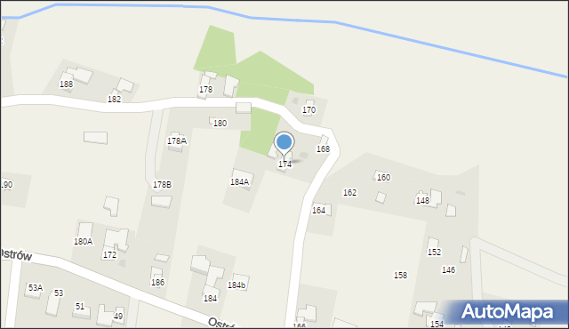 Ostrów, Ostrów, 174, mapa Ostrów