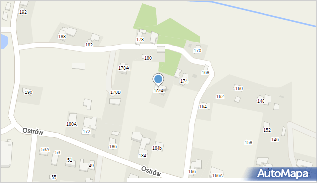 Ostrów, Ostrów, 184A, mapa Ostrów