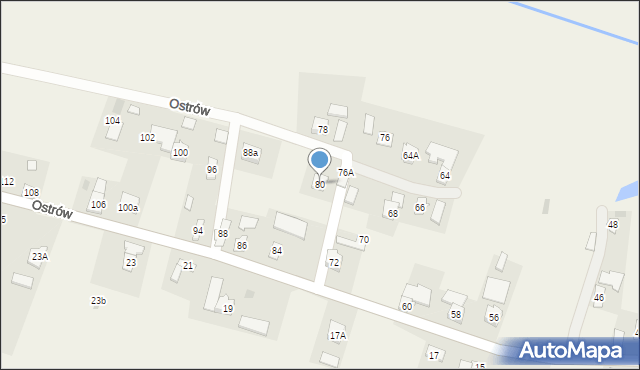 Ostrów, Ostrów, 80, mapa Ostrów