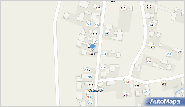 Ostrów, Ostrów, 218, mapa Ostrów