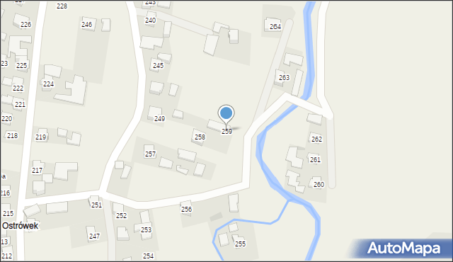 Ostrów, Ostrów, 259, mapa Ostrów