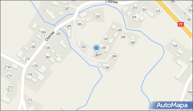 Ostrów, Ostrów, 293, mapa Ostrów