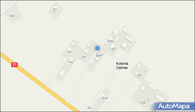 Ostrów, Ostrów, 333, mapa Ostrów