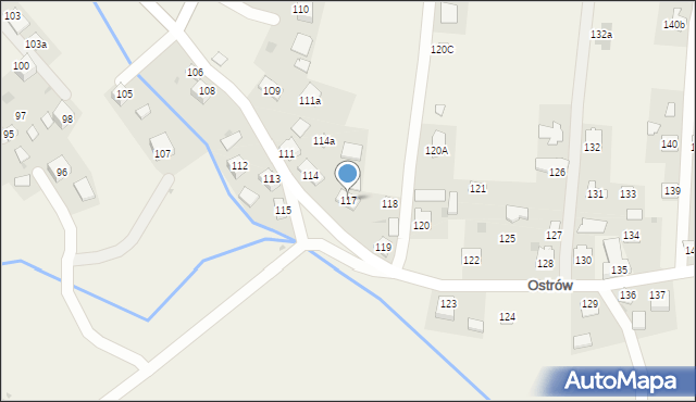 Ostrów, Ostrów, 117, mapa Ostrów