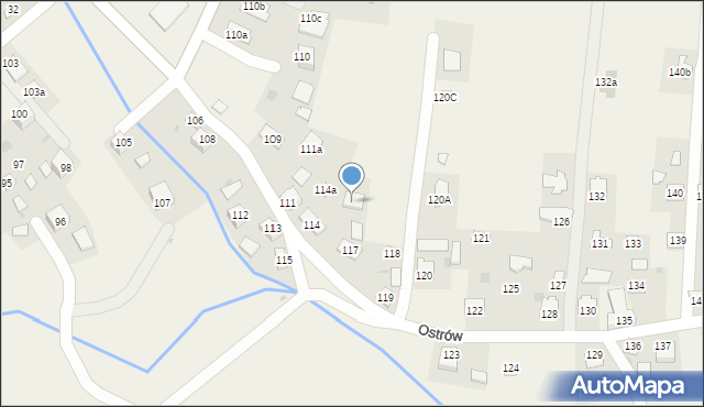 Ostrów, Ostrów, 117a, mapa Ostrów