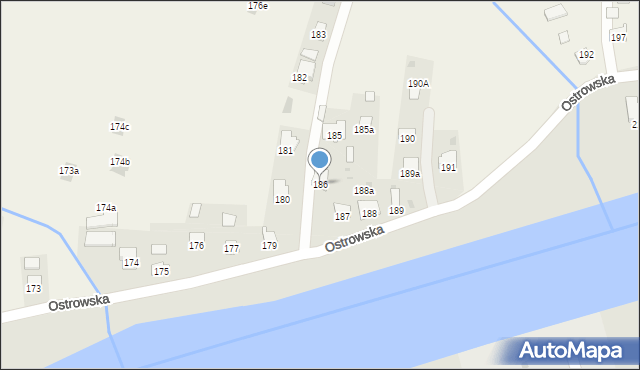 Ostrów, Ostrów, 186, mapa Ostrów