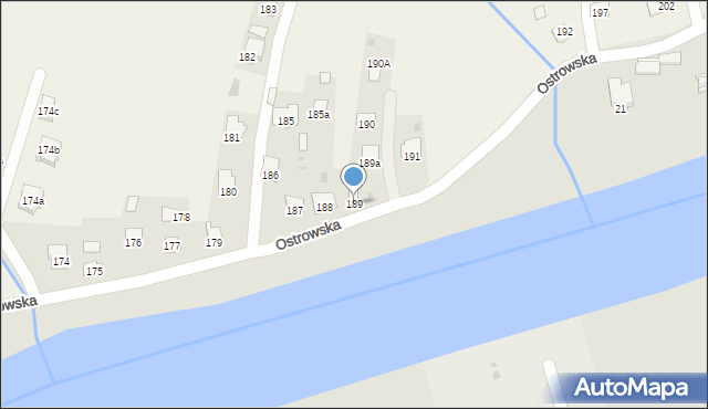 Ostrów, Ostrów, 189, mapa Ostrów
