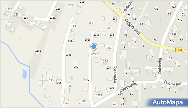 Ostrów, Ostrów, 203b, mapa Ostrów