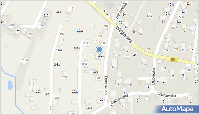 Ostrów, Ostrów, 207, mapa Ostrów