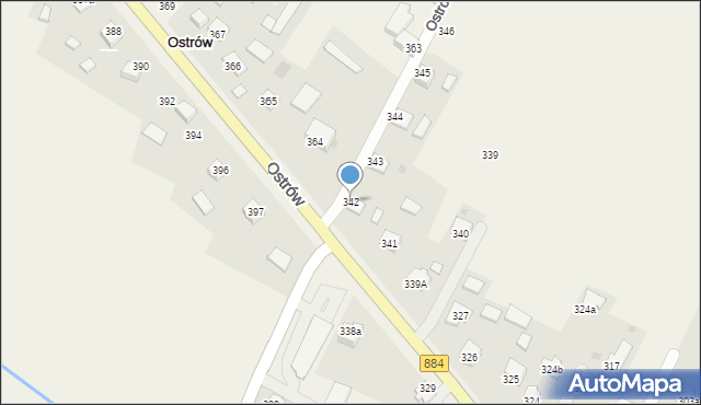 Ostrów, Ostrów, 342, mapa Ostrów