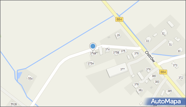 Ostrów, Ostrów, 374a, mapa Ostrów