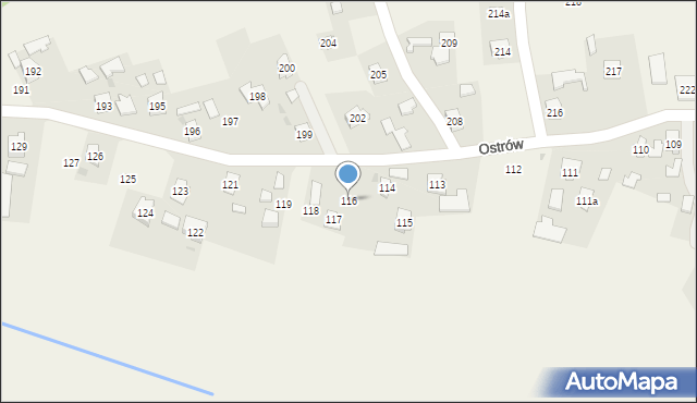 Ostrów, Ostrów, 116, mapa Ostrów