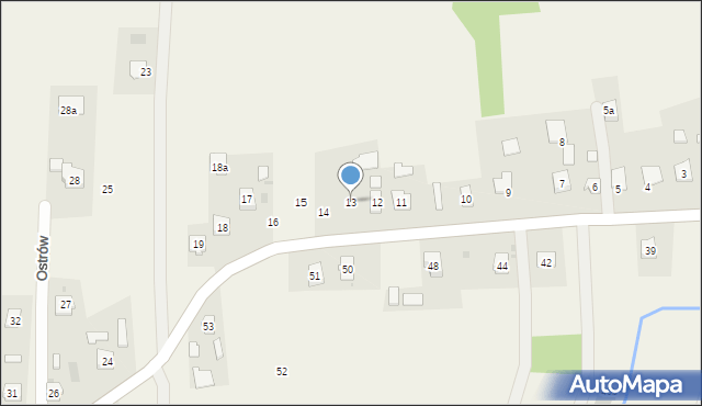 Ostrów, Ostrów, 13, mapa Ostrów