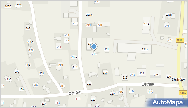 Ostrów, Ostrów, 218, mapa Ostrów