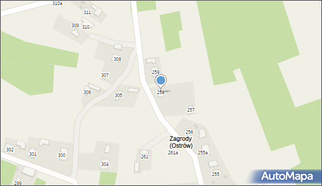 Ostrów, Ostrów, 258, mapa Ostrów